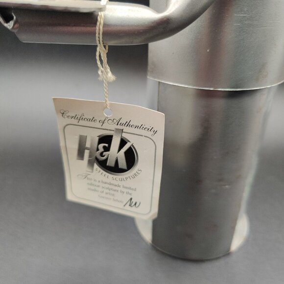 Wine Bottle Holder H&K Steel Sculpture Barbeque Cowboy & Shot Glass Holster - Picture 5 of 15